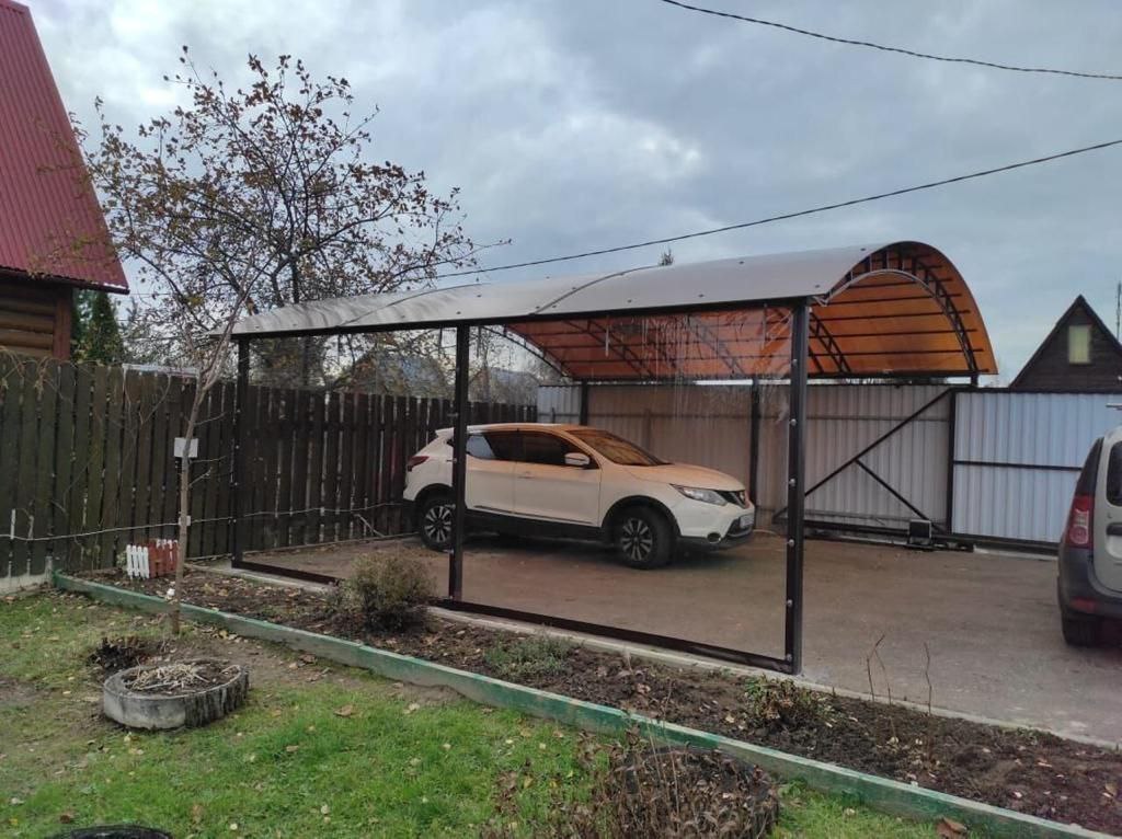 Прозрачные шторы ПВХ для навеса под автомобиль в Жердевке